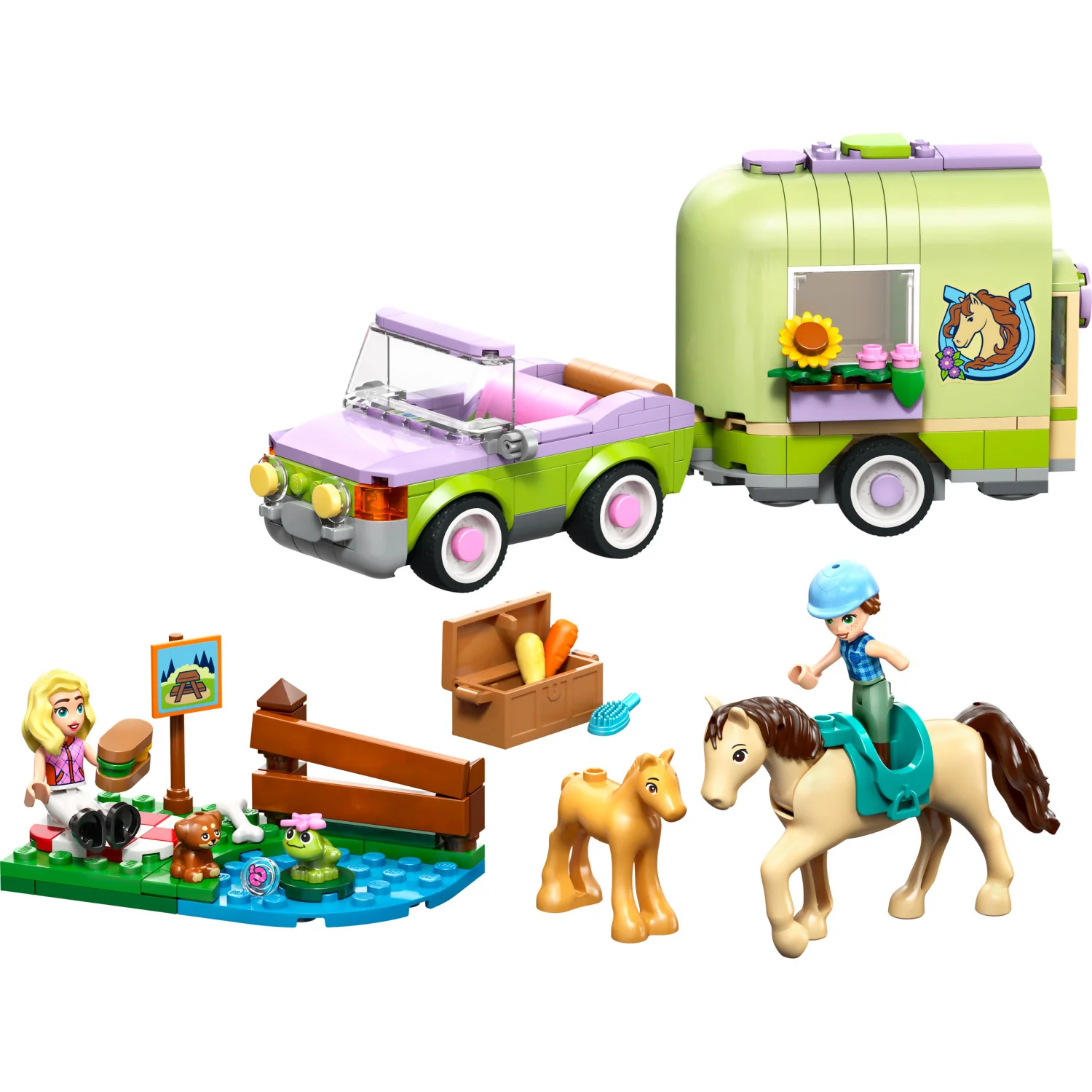 LEGO 42695 Horse & Baby Foal Trailer - Friends - Image 2