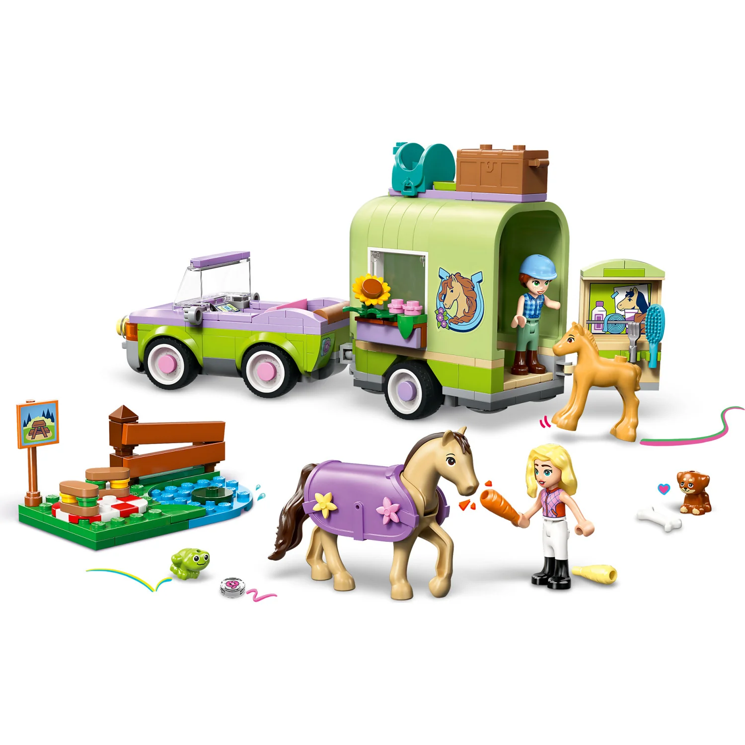 LEGO 42695 Horse & Baby Foal Trailer - Friends - Image 3
