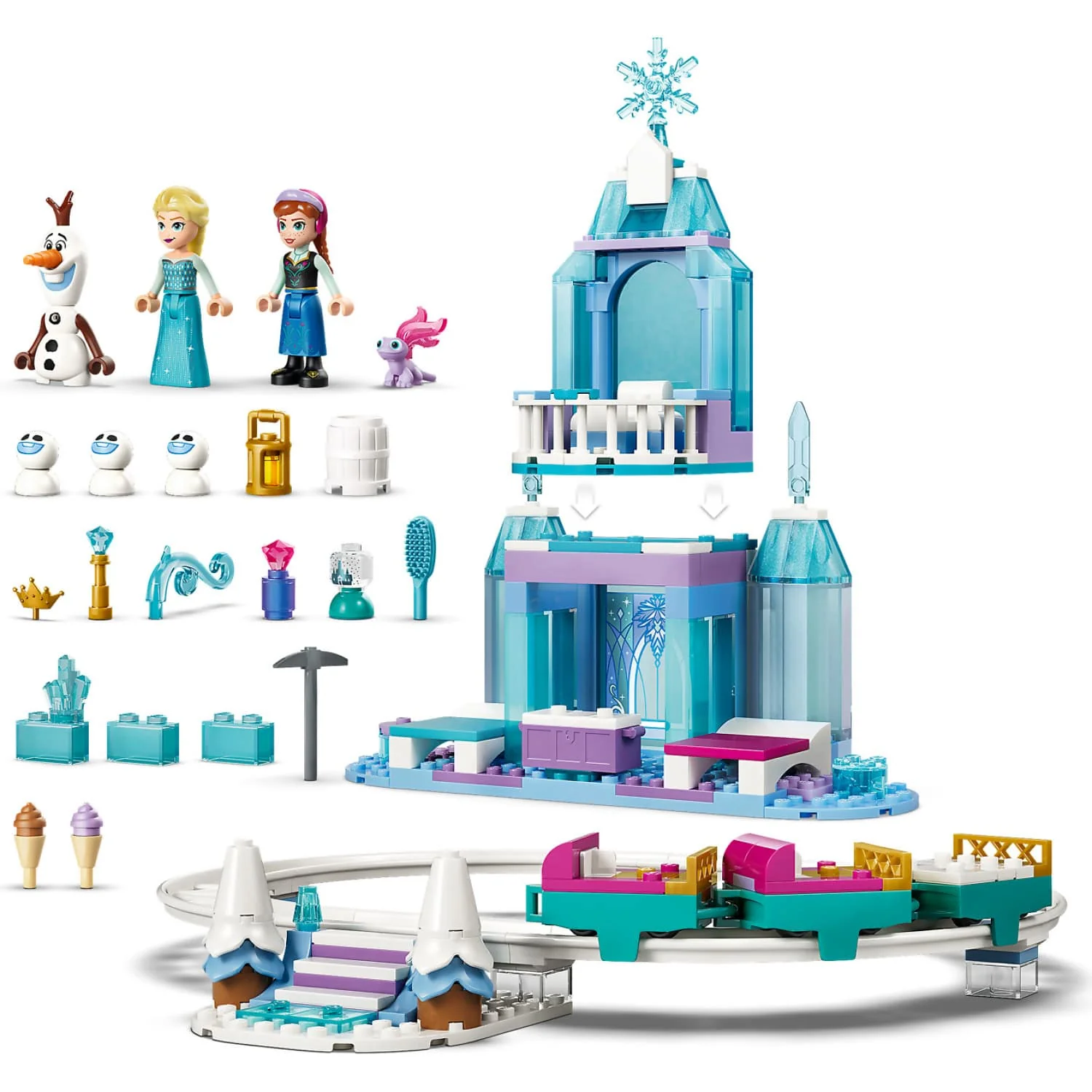 LEGO 43281 Elsa's Ice Castle and Snow Ride Adventure - Disney - Image 5