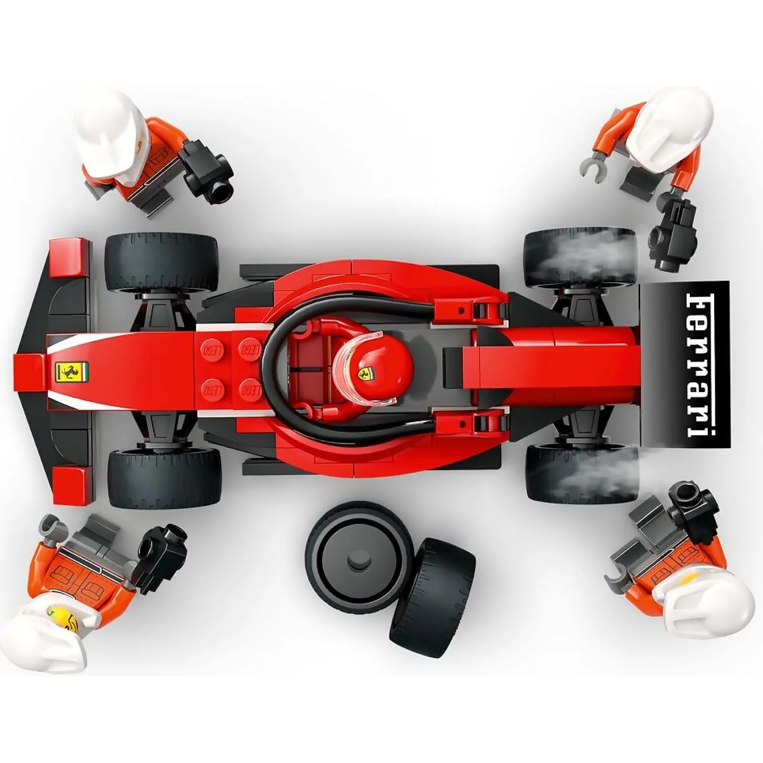 LEGO 60443 F1® Pit Stop & Pit Crew with Ferrari Car - City - Image 4