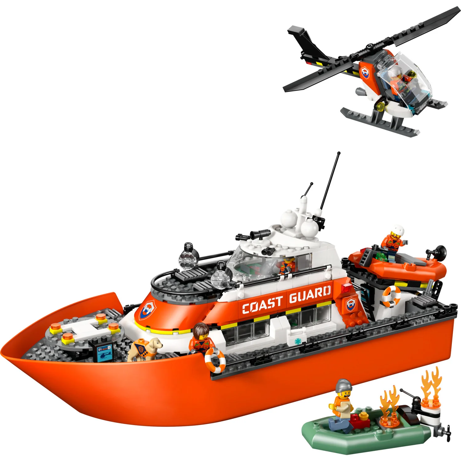 LEGO 60504 Coast Guard Rescue Boat and Helicopter - City - Image 2