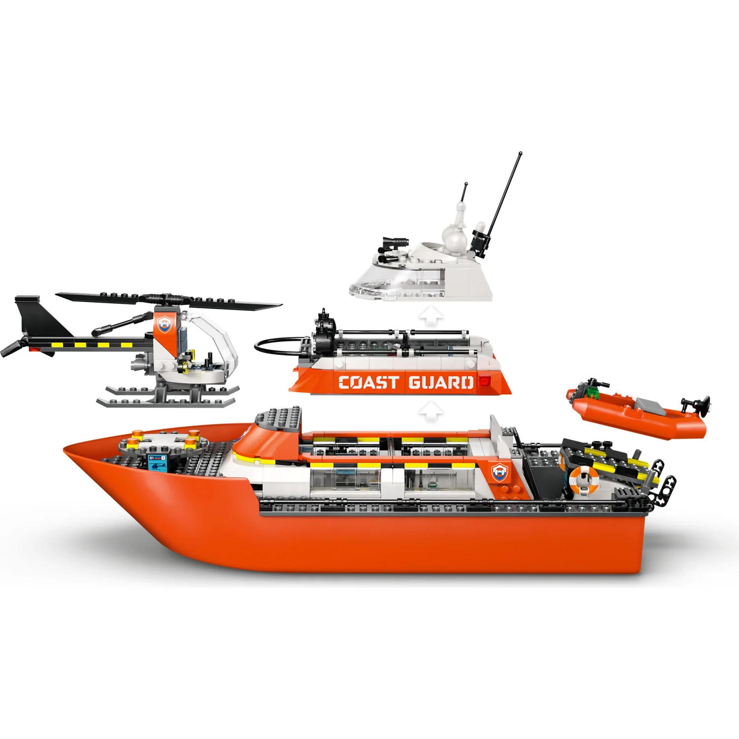 LEGO 60504 Coast Guard Rescue Boat and Helicopter - City - Image 4