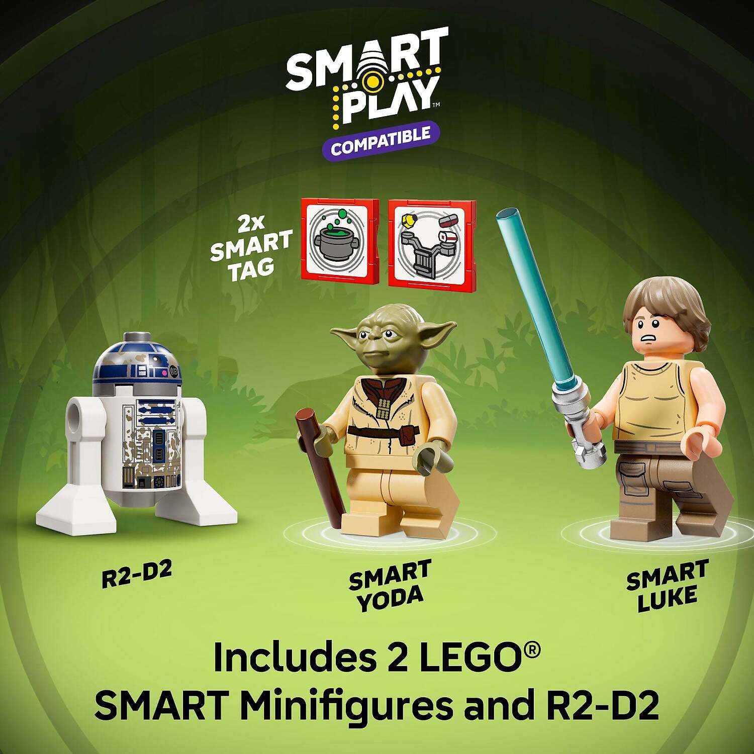 LEGO 75422 SMART Play Compatible: Yoda's Hut and Jedi Training - Star Wars - Image 6