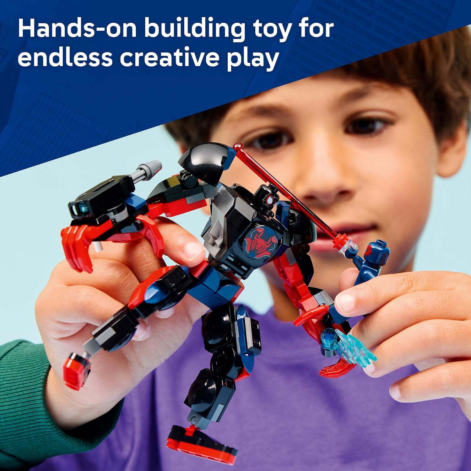 LEGO 76337 Miles Morales Mech vs. Spider-Man 2099 - Marvel Super Heroes - Image 5