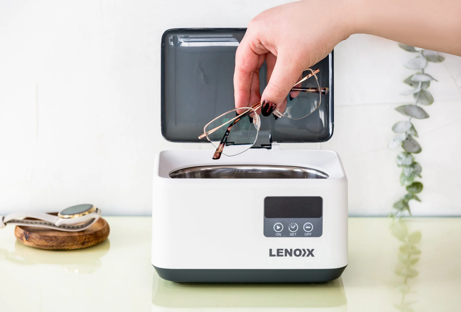 Lenoxx 50W Ultrasonic Jewellery Cleaner 4800Hz 600ml LED Display - Image 2