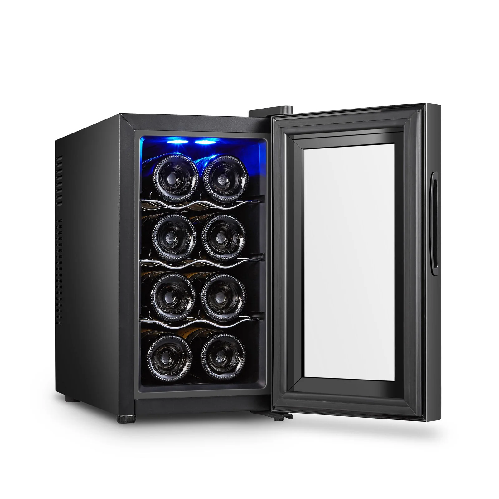 Lenoxx 8 Bottle Thermoelectric Wine Fridge, 65W, UV Protected Glass Door, Soft LED Illumination - Image 3
