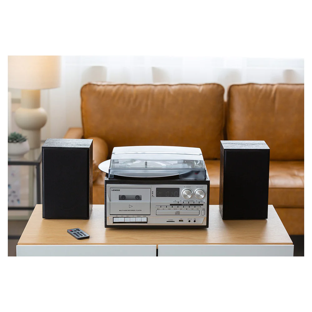 Lenoxx Audio Home Entertainment System CD/Cassette/Vinyl Player (Black) - Image 6