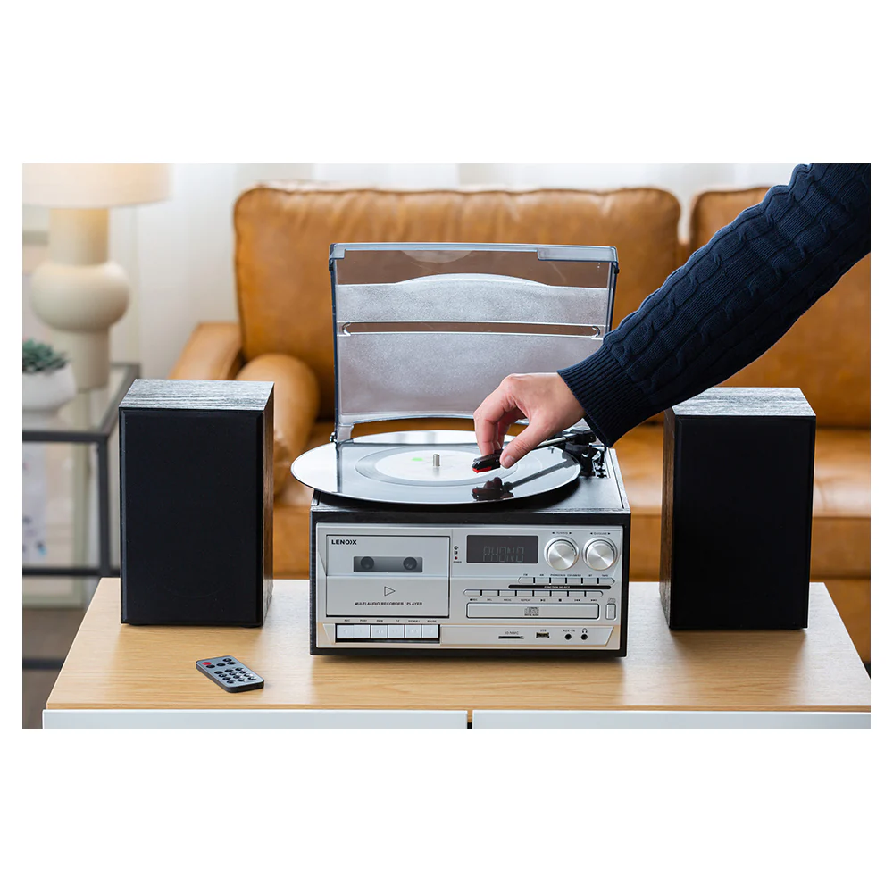 Lenoxx Audio Home Entertainment System CD/Cassette/Vinyl Player (Black) - Image 7