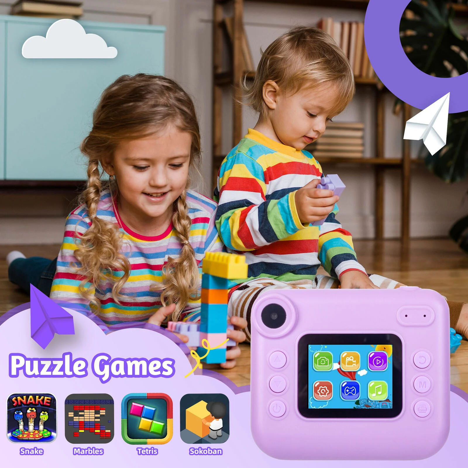 Lenoxx Kids 48MP Instant Print Camera with Dual Lens and 1080P HD Video - Image 6
