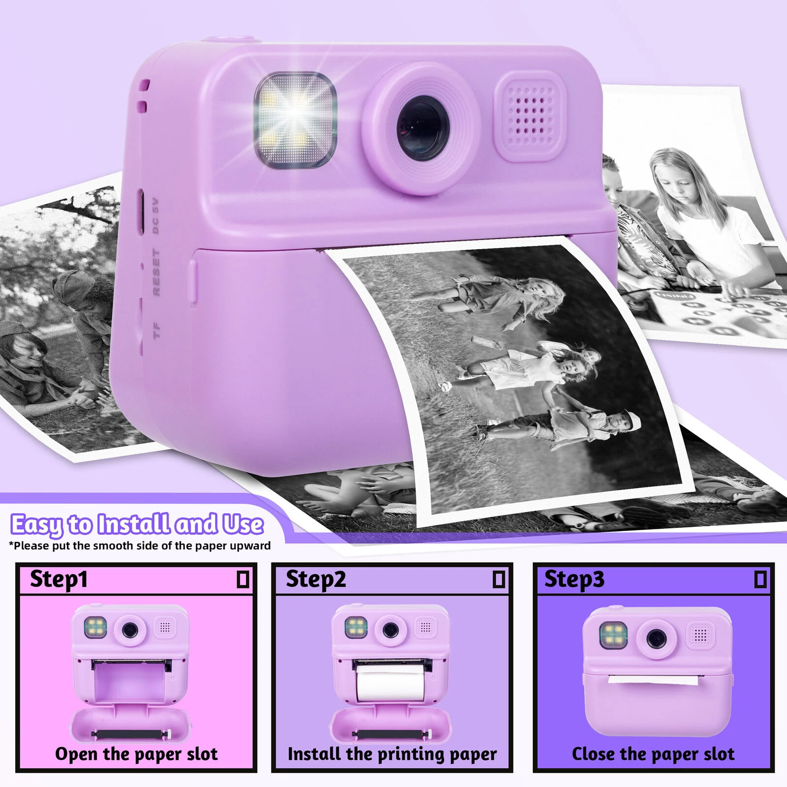 Lenoxx Kids 48MP Instant Print Camera with Dual Lens and 1080P HD Video - Image 8