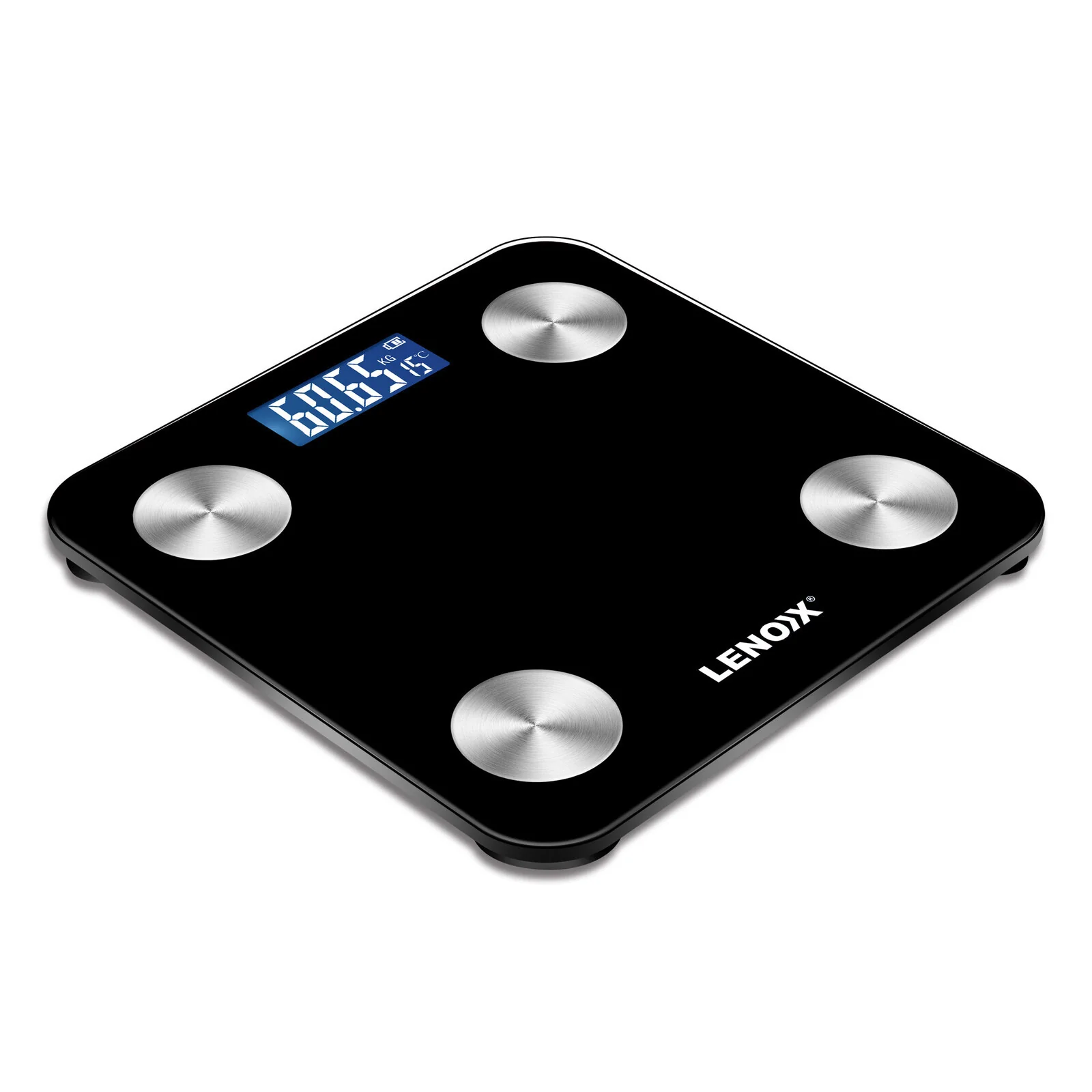Lenoxx Smart Body Scale Bluetooth LED Weight Tracking & Recording - Image 2
