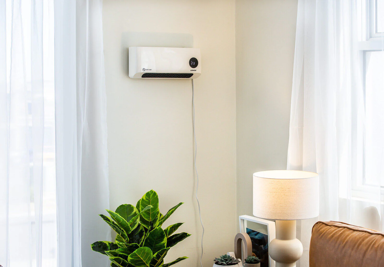 Lenoxx Wall-Mounted Heater & Fan with Remote Control - Image 2