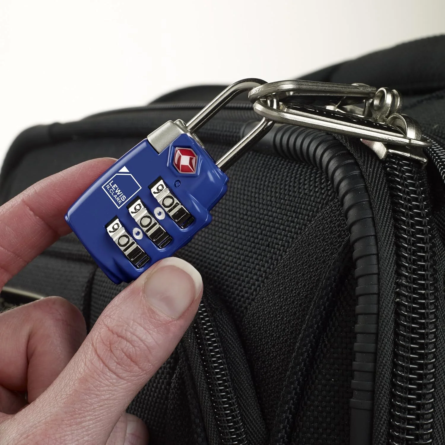 Lewis N. Clark TSA Combination Secure Padlock for Suitcase & Luggage Blue - Image 3