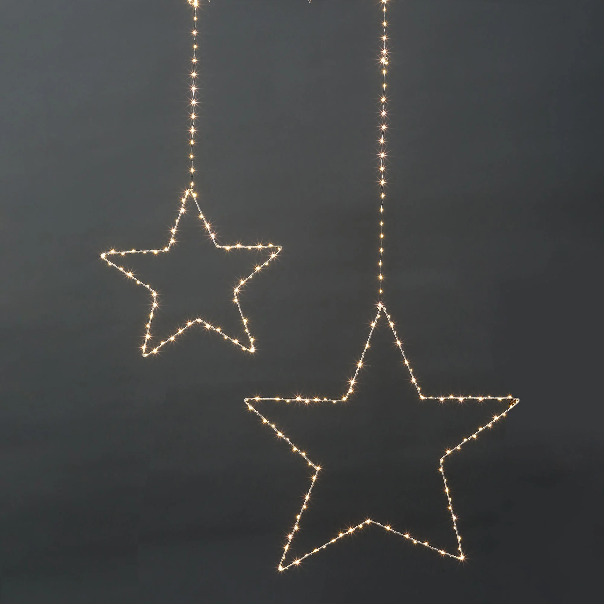 Lexi Lighting 2D Outdoor Hanging Star Christmas Lights Duo - Image 2