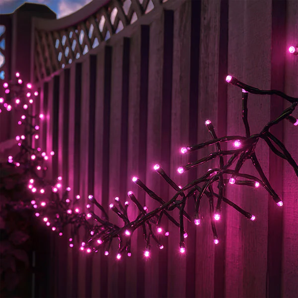 Lexi Lighting 500 LED Connectable Cluster Christmas Lights Pink - Image 2
