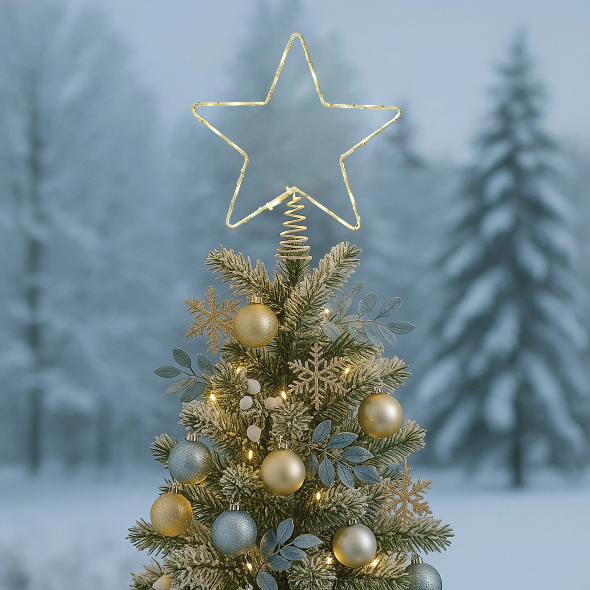 Lexi Lighting Lit Star Tree Top Christmas Lights (Battery Operated) - Image 3