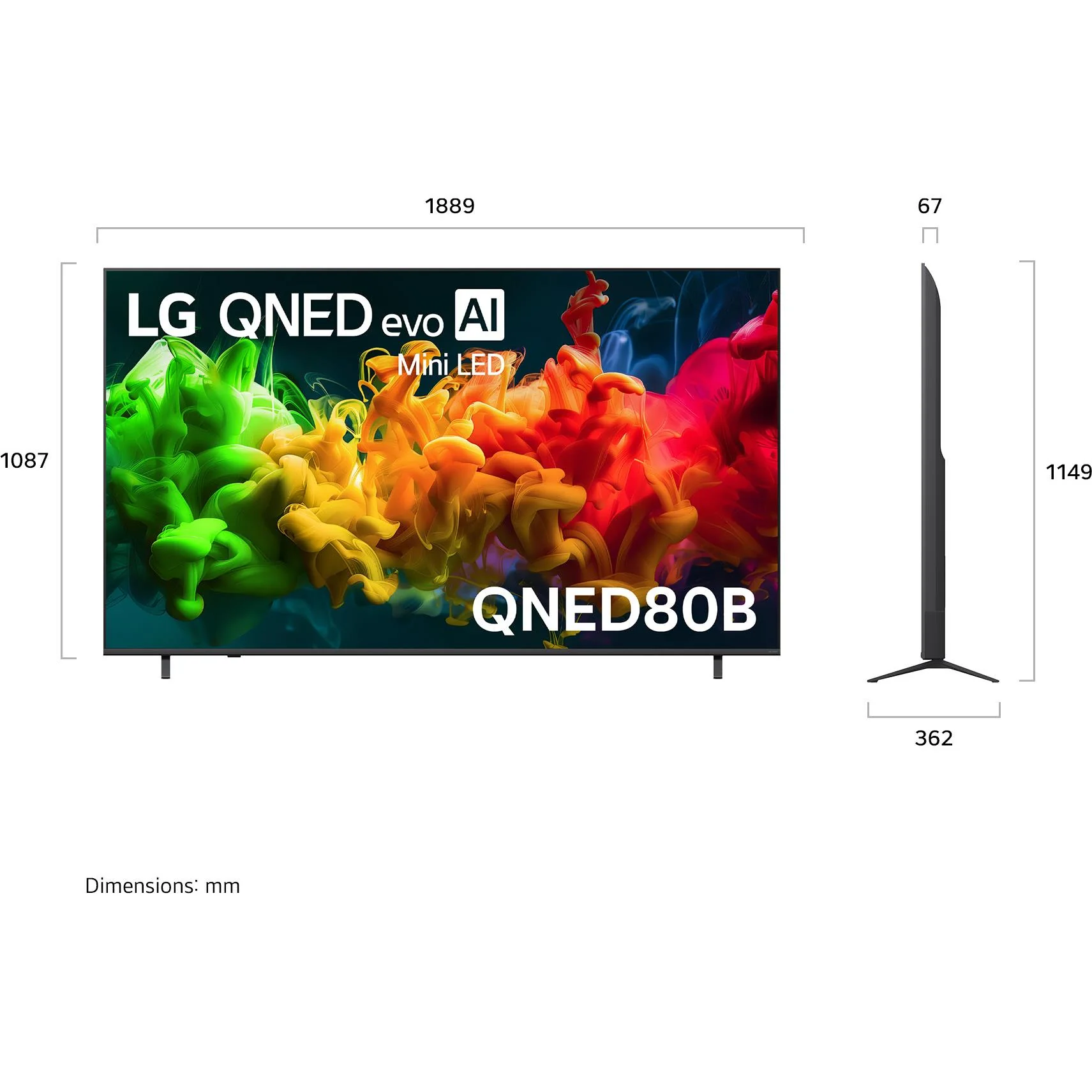 LG 85" QNED80B EVO AI Mini-LED 4K Smart TV [2026] - Image 4