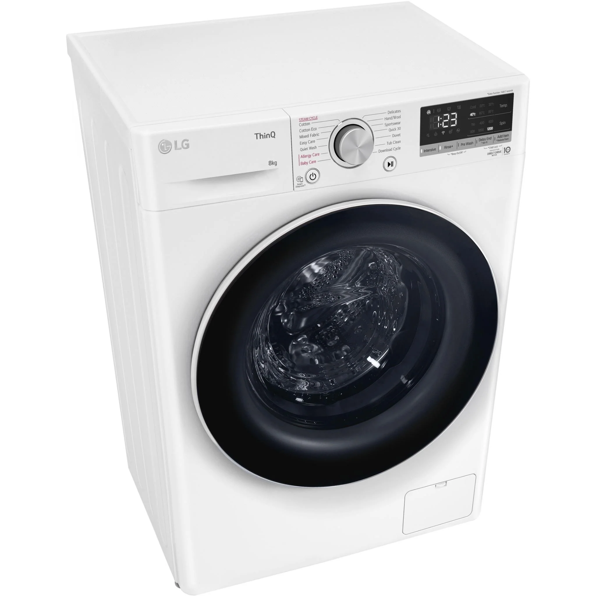LG WV5-1208W 8kg Slim Series 5 Front Load Washing Machine (White) - Image 2