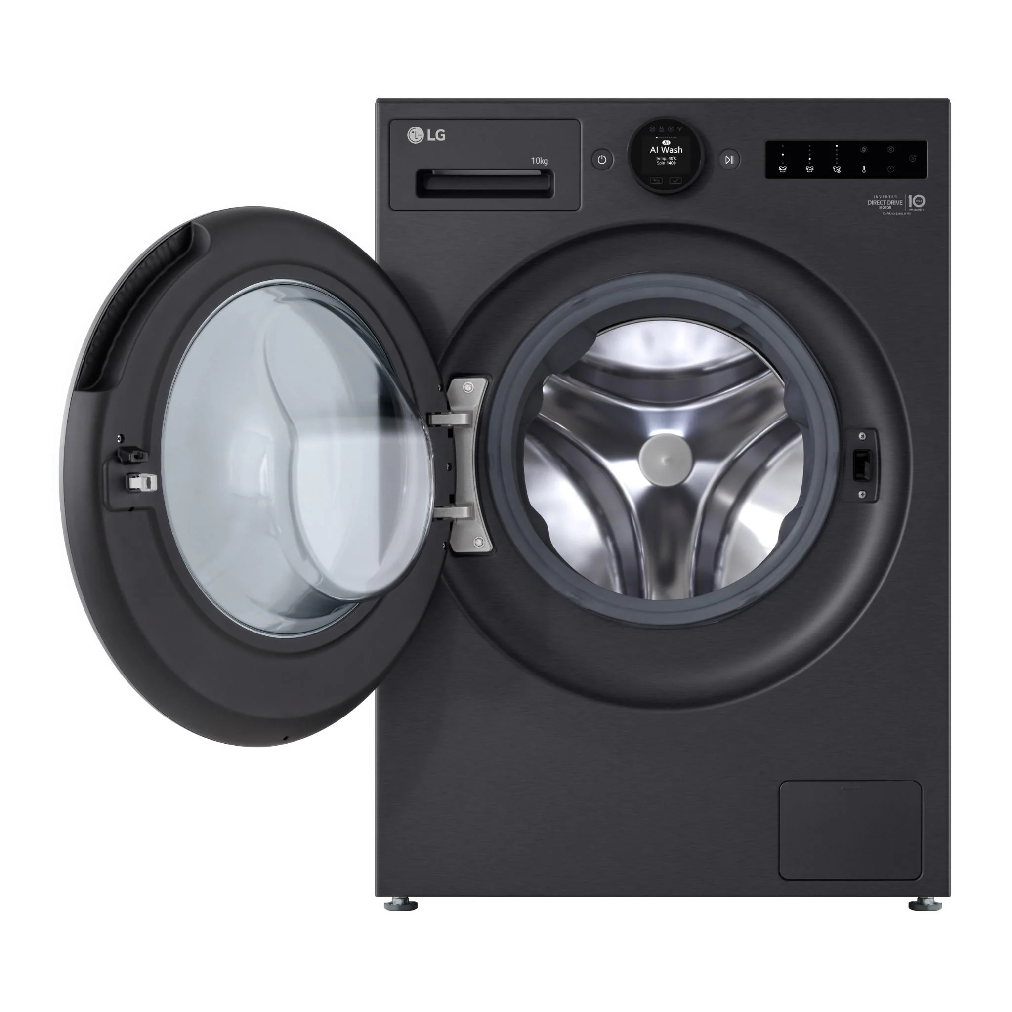 LG WX10-1410MB Series 10 AI 10kg Font Load Washing Machine (Matte Black) - Image 4