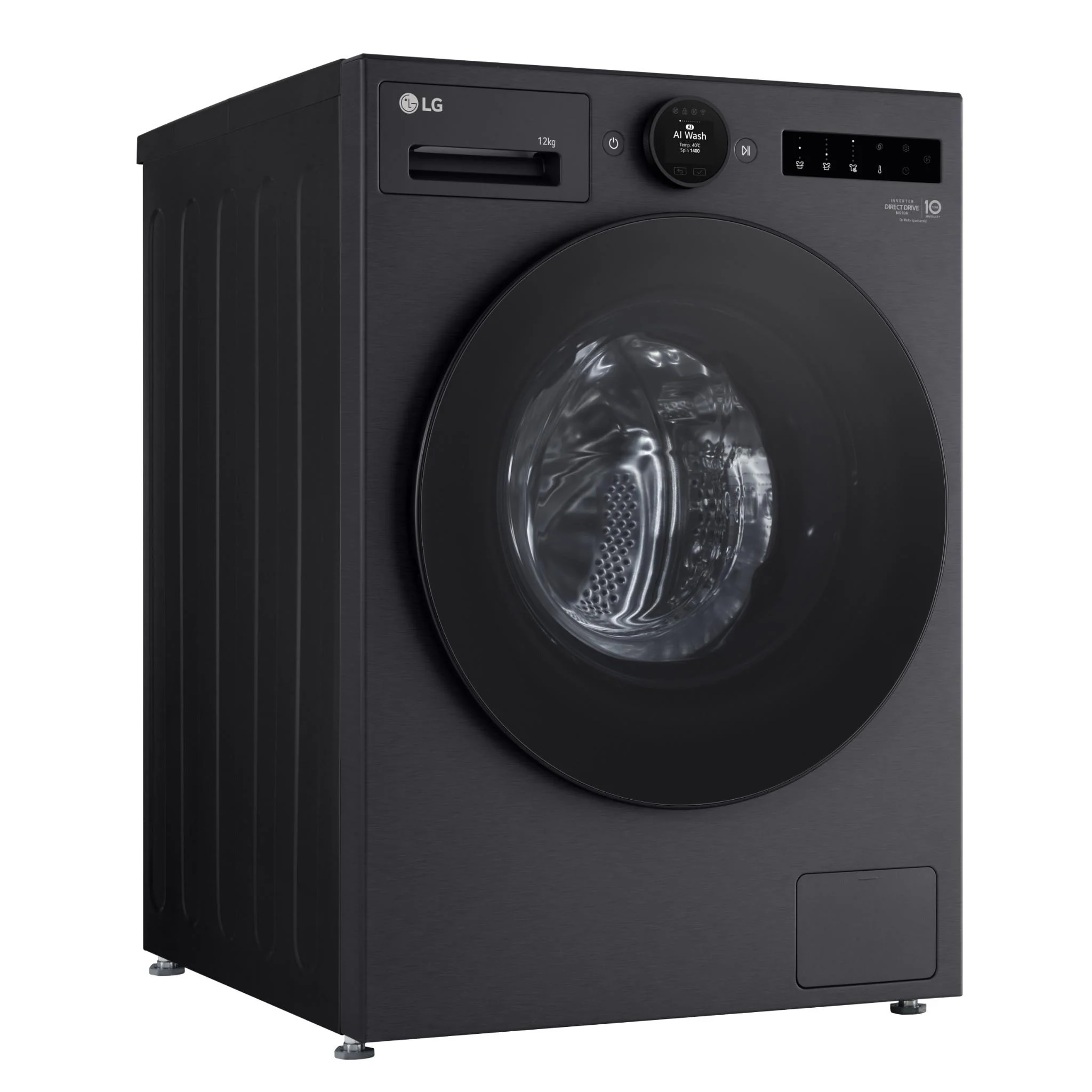 LG WX9-1412MB Series 9 12kg Front Load Washer (Matte Black) - Image 2