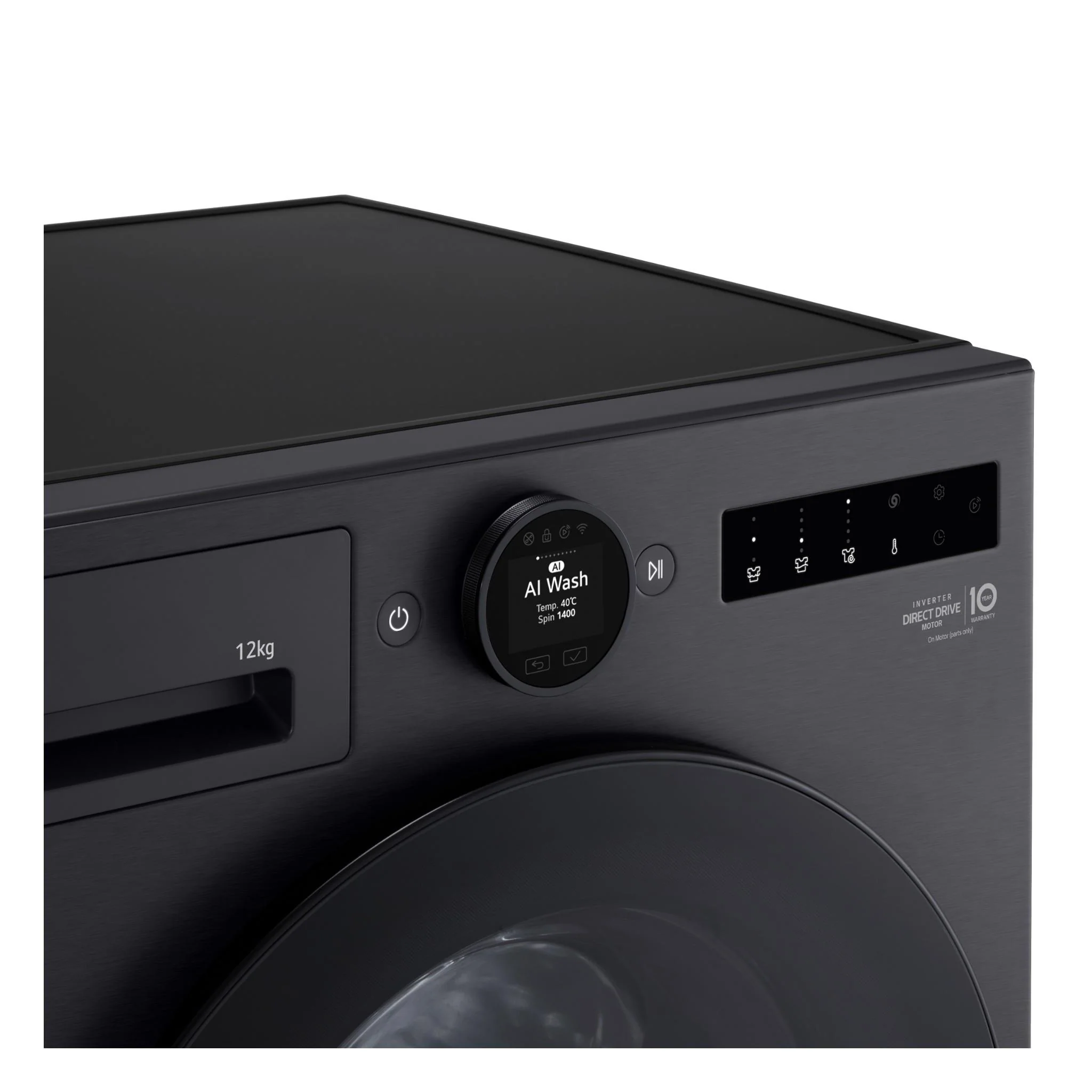 LG WX9-1412MB Series 9 12kg Front Load Washer (Matte Black) - Image 6