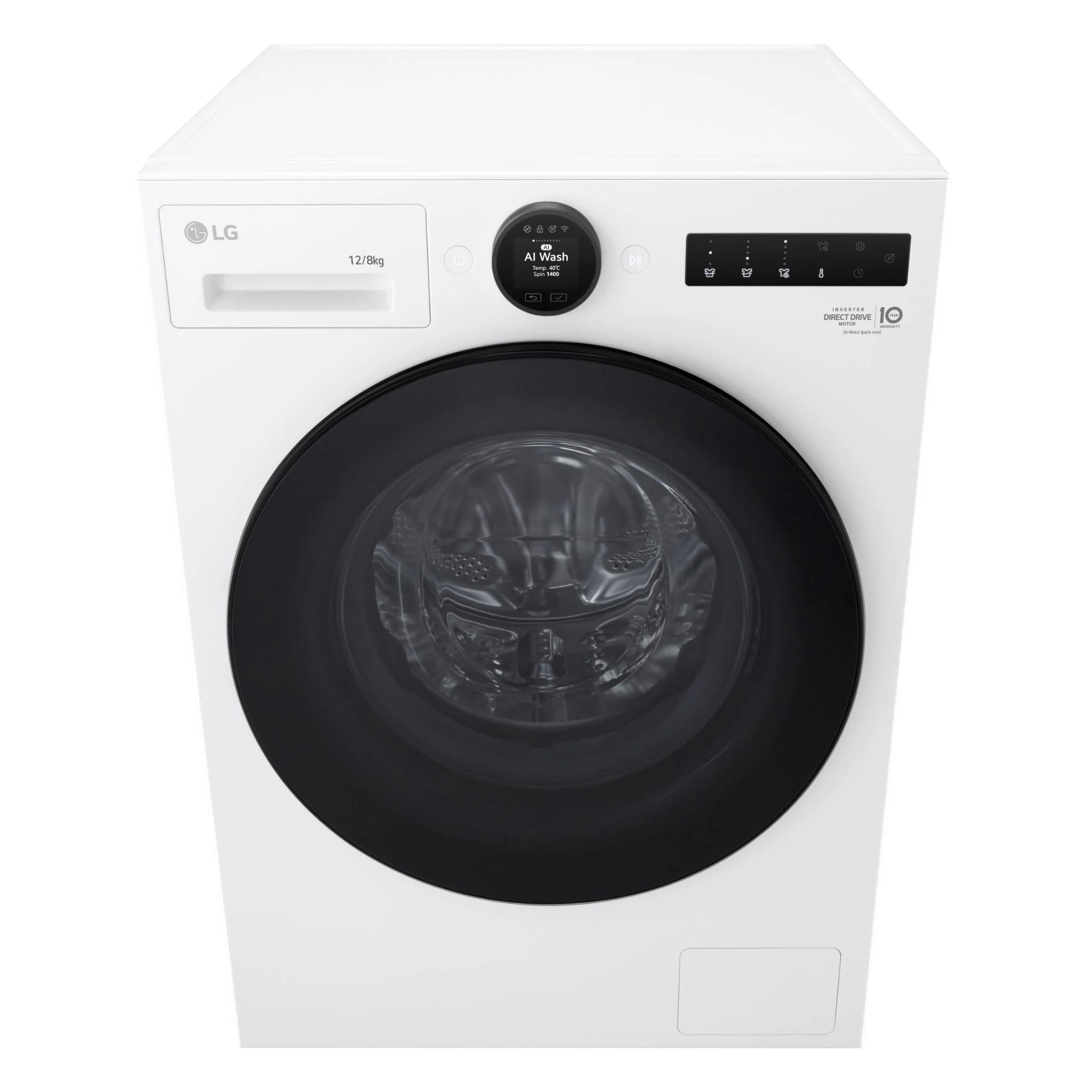 LG WXC10-1412W 12kg/8kg 10 Series AI Front Load Washer Dryer Combo (White) - Image 5