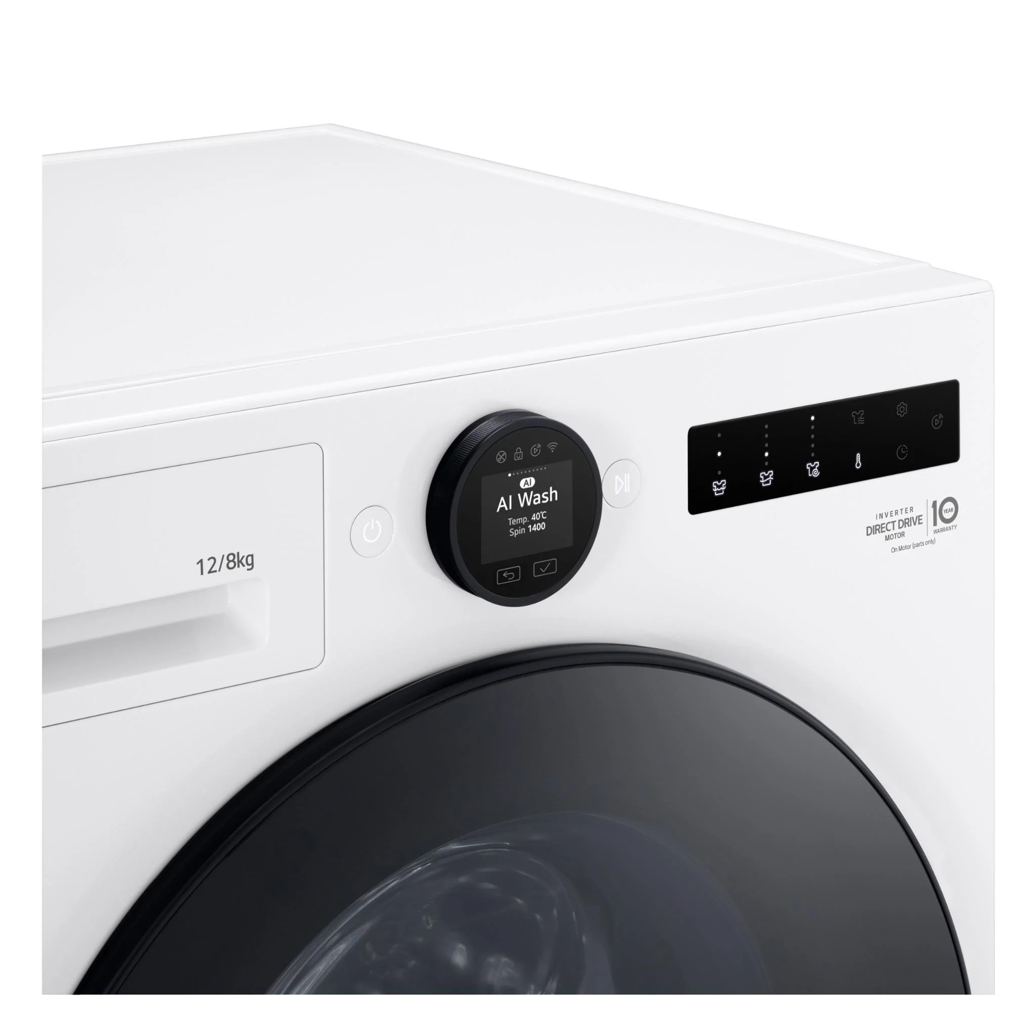 LG WXC10-1412W 12kg/8kg 10 Series AI Front Load Washer Dryer Combo (White) - Image 6