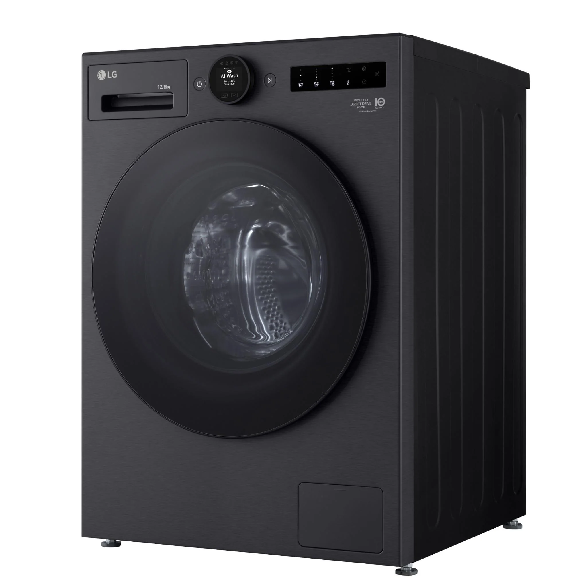 LG WXC101412MB 12kg/8kg 10 Series AI Front Load Washer Dryer Combo (Matte Black) - Image 3
