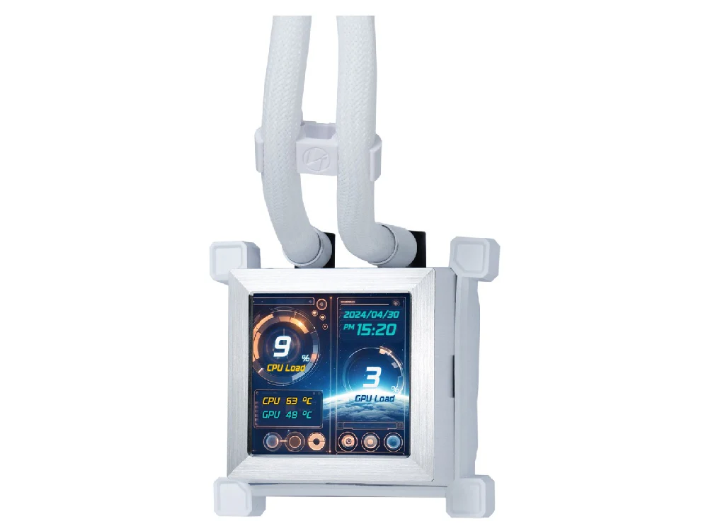 Lian Li HydroShift LCD 360S AIO Liquid CPU Cooler with 28mm LCD Display (White) - Image 2