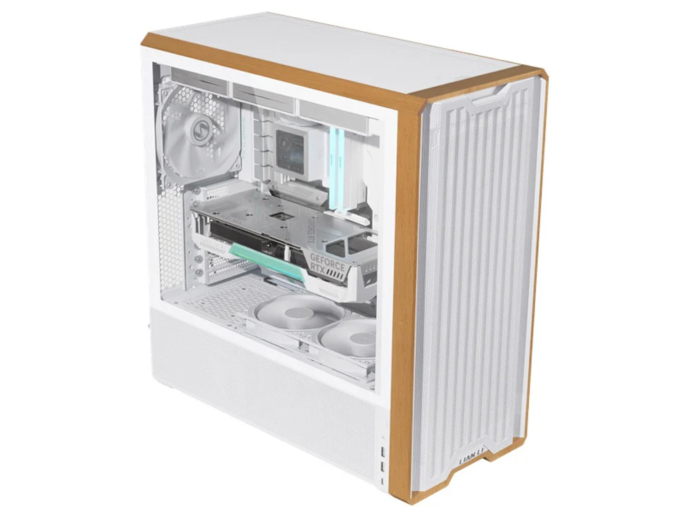 Lian Li Lancool 217 Wood Frame Mid-Tower Case - White - Image 3