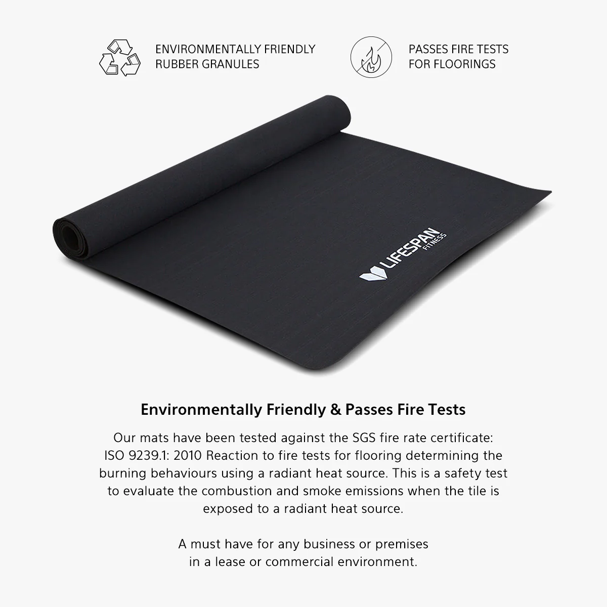 Lifespan Fitness Exercise Equipment Floor Protection Mat (250*100cm) - Image 5