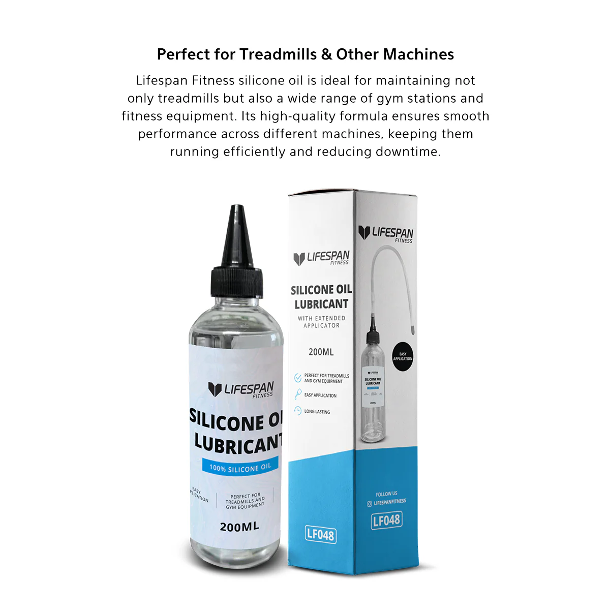 Lifespan Fitness Silicone Oil 200ML Lubricant with Extended Applicator - Image 3