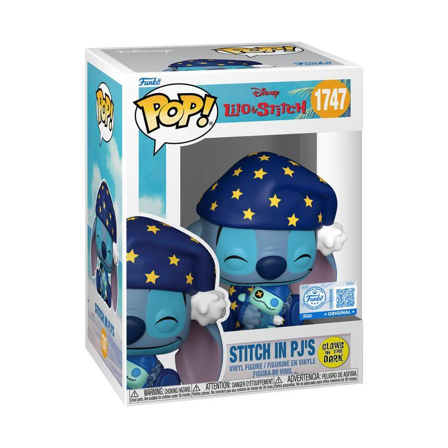 Lilo & Stitch - Stitch in PJ's Glow Pop! Vinyl - Image 2