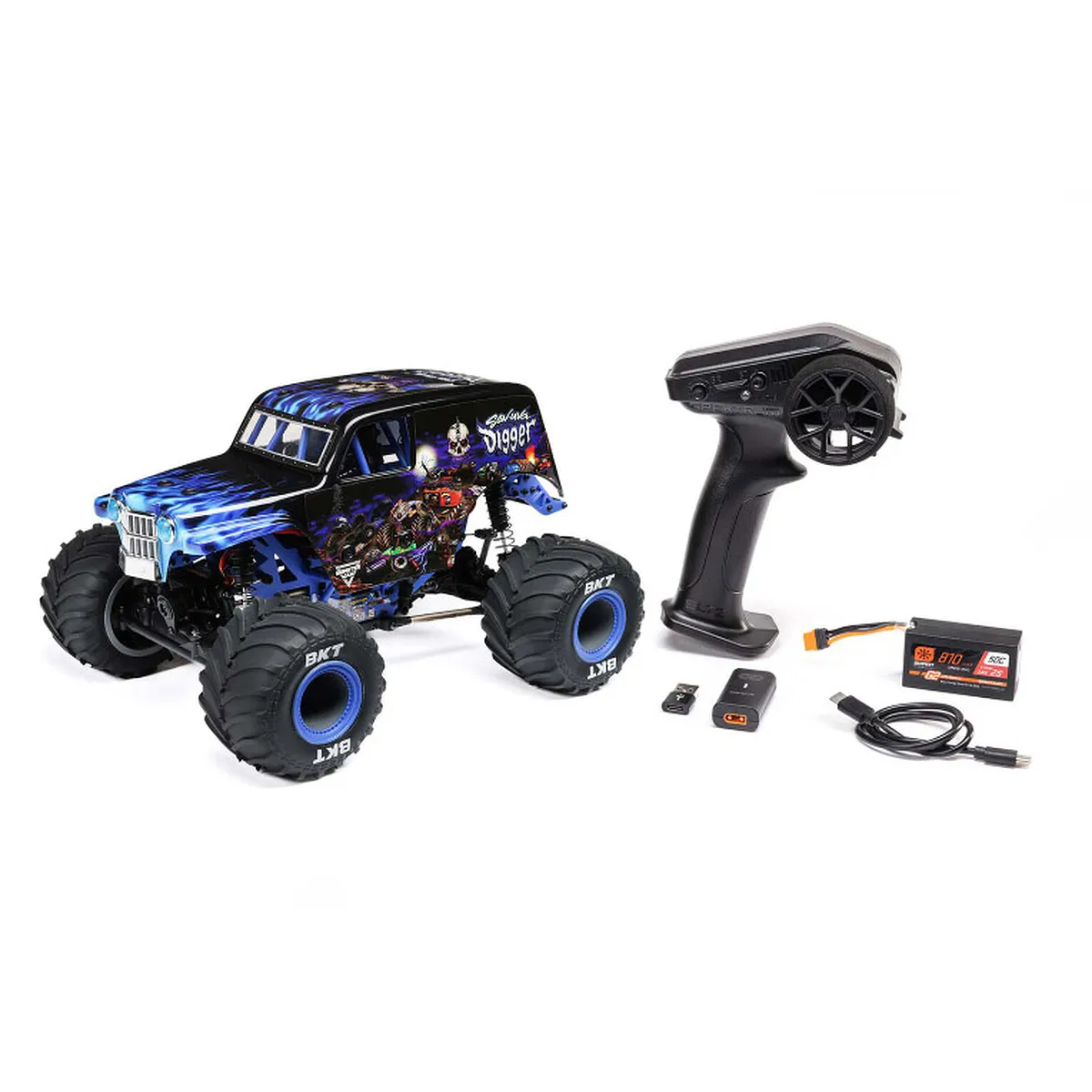 Losi Mini LMT Son Uva Digger RC Truck - Blue - Image 5