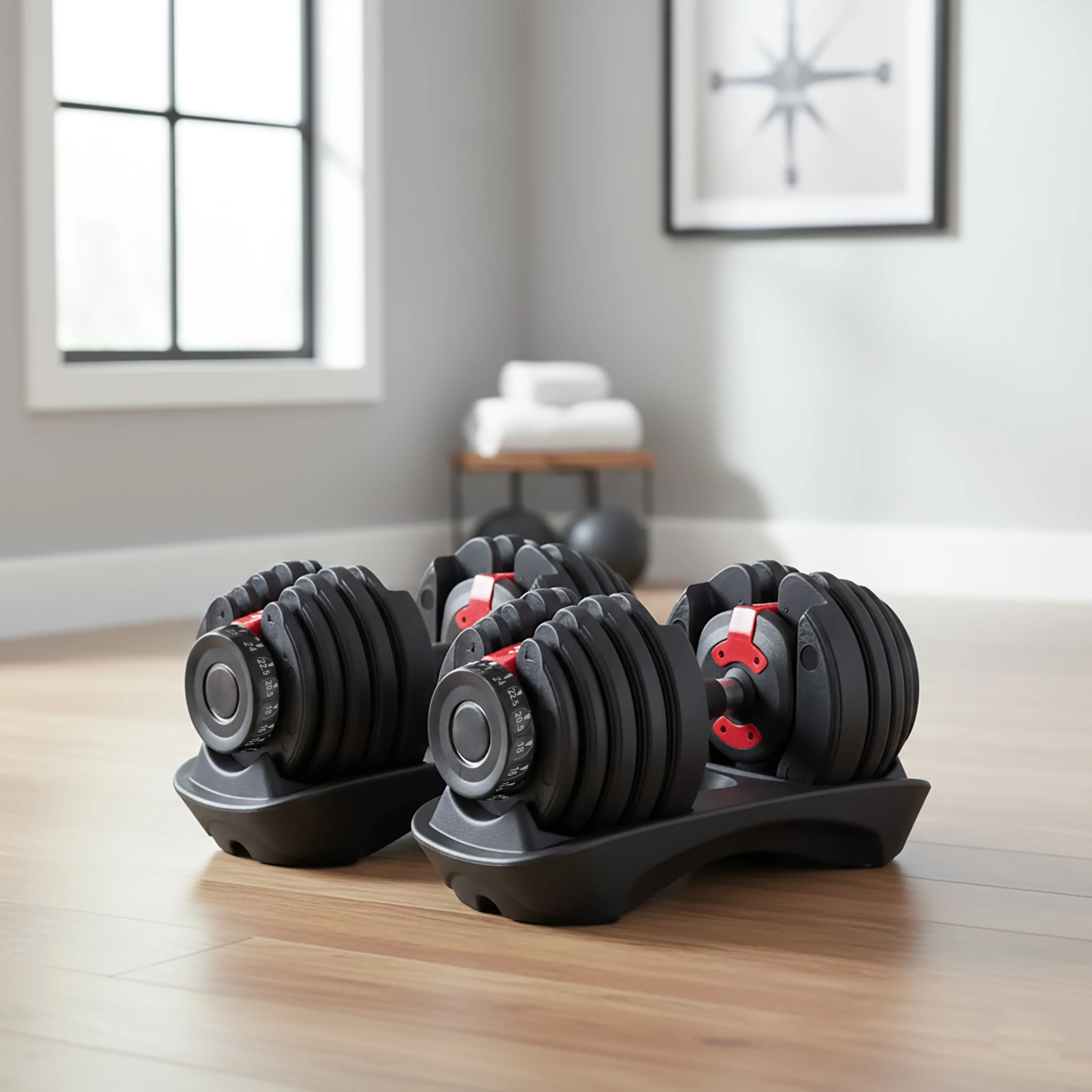 LSG Adjustable Dumbbells Weights 2.5kg-24kg (Pairs) - Image 6