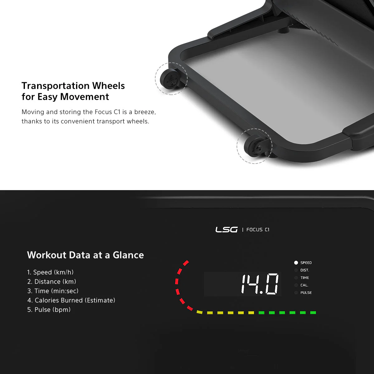 LSG Fitness Focus C1 Treadmill - Image 7