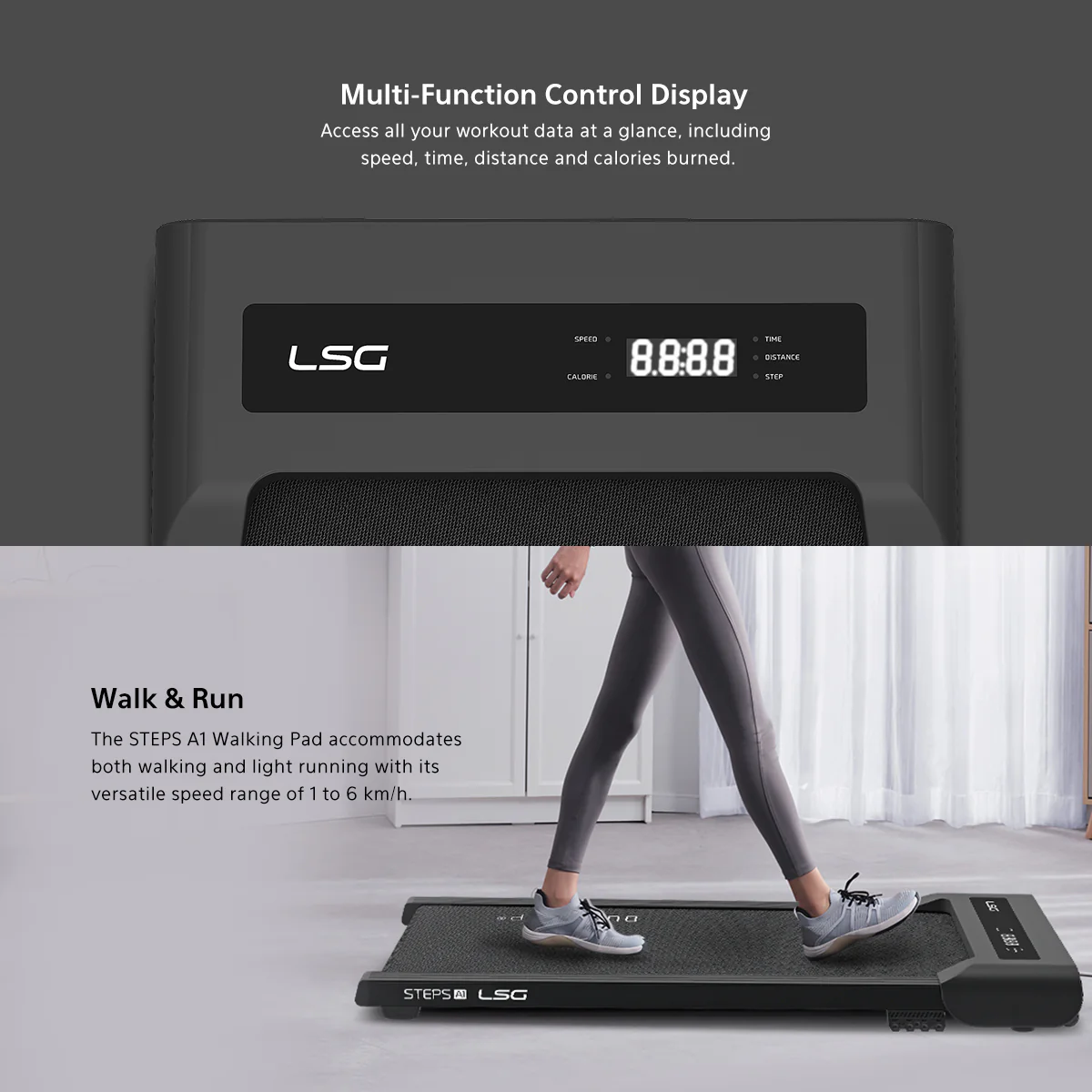 LSG Fitness Steps A1 Walking Pad Under Desk Treadmill - Image 6