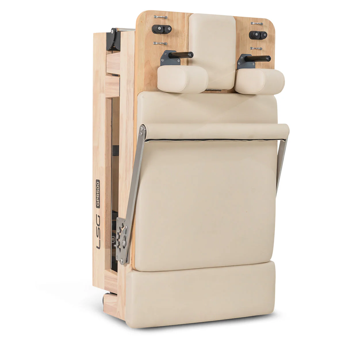 LSG GPR500 Folding Wooden Pilates Reformer Machine (Beige) - Image 6