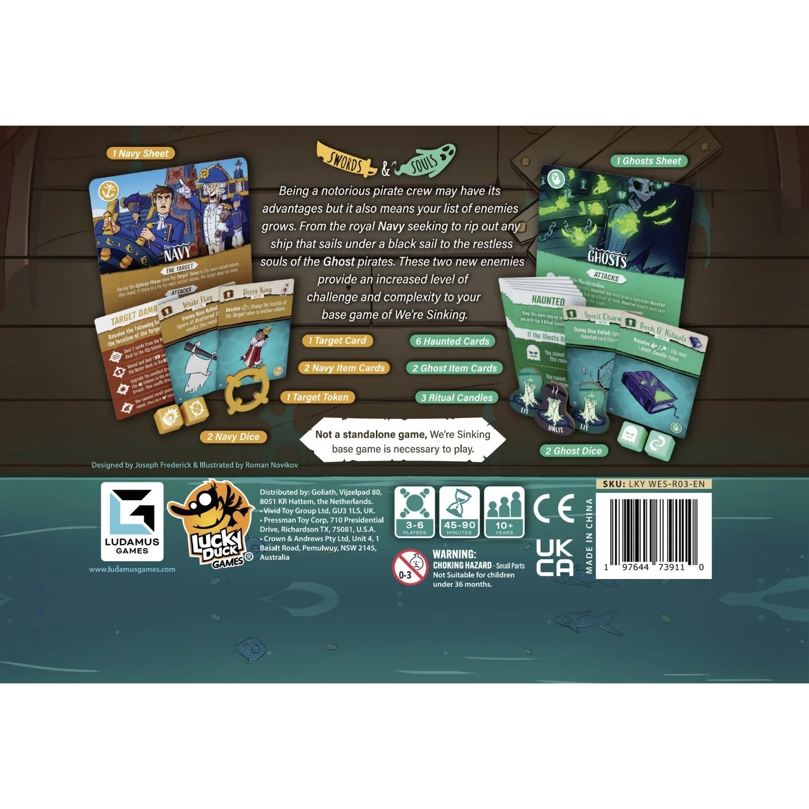 Lucky Duck Games We're Sinking! Swords & Souls Expansion Game - Image 3