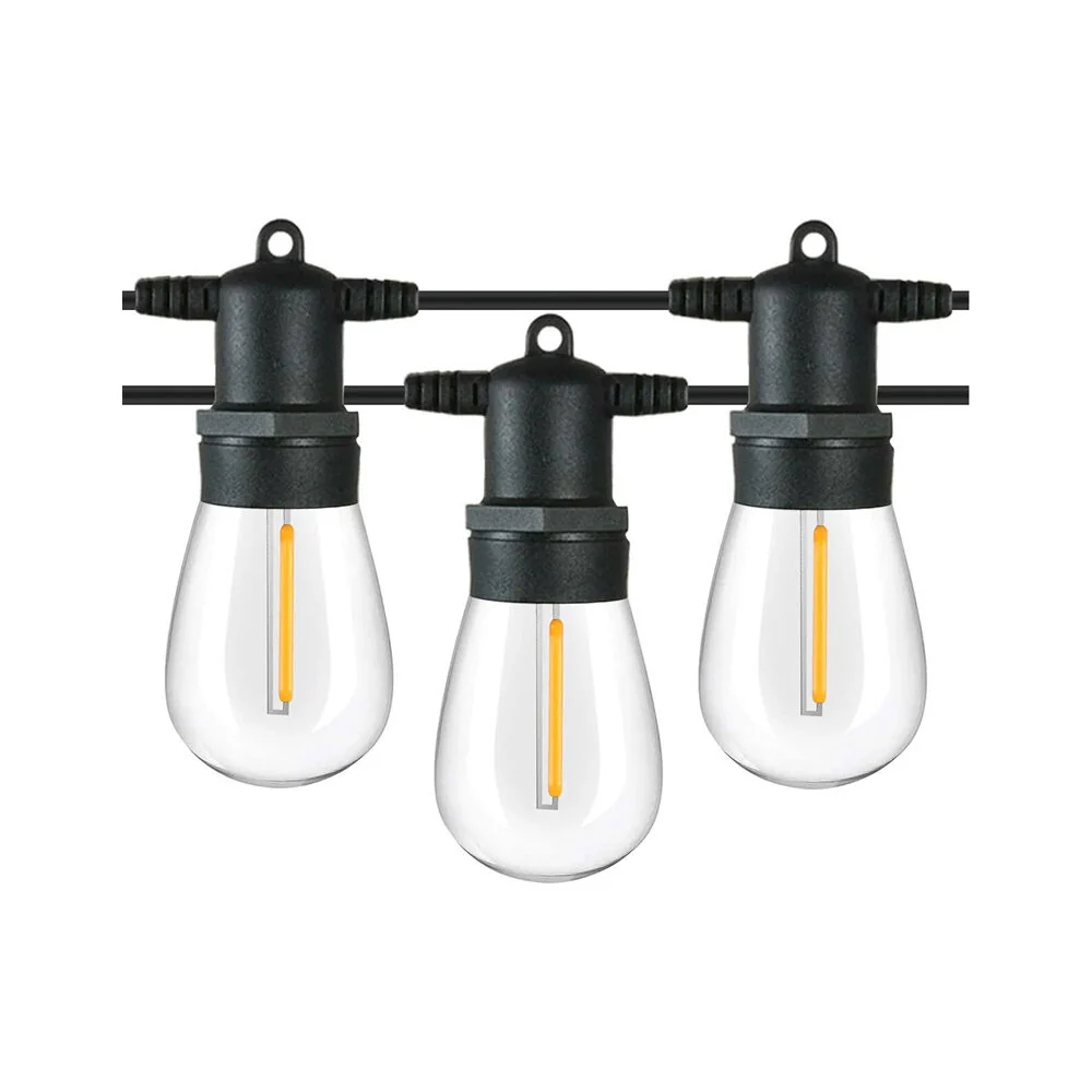 LumiFX 10 Bulb Solar Powered Outdoor Festoon Lights 10m Warm White - Image 5