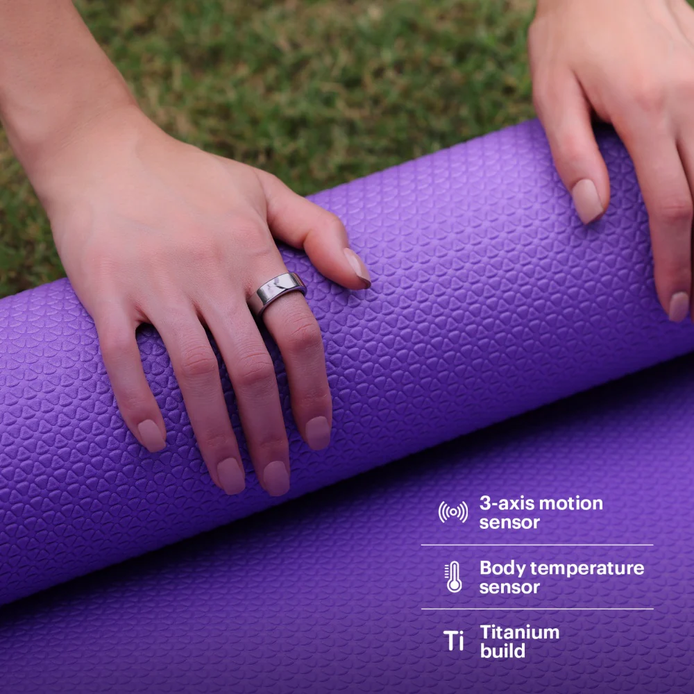 Luna Smart Ring Gen 2 Health Sleep Tracker Titanium Size 12 Sunlit Gold - Image 5