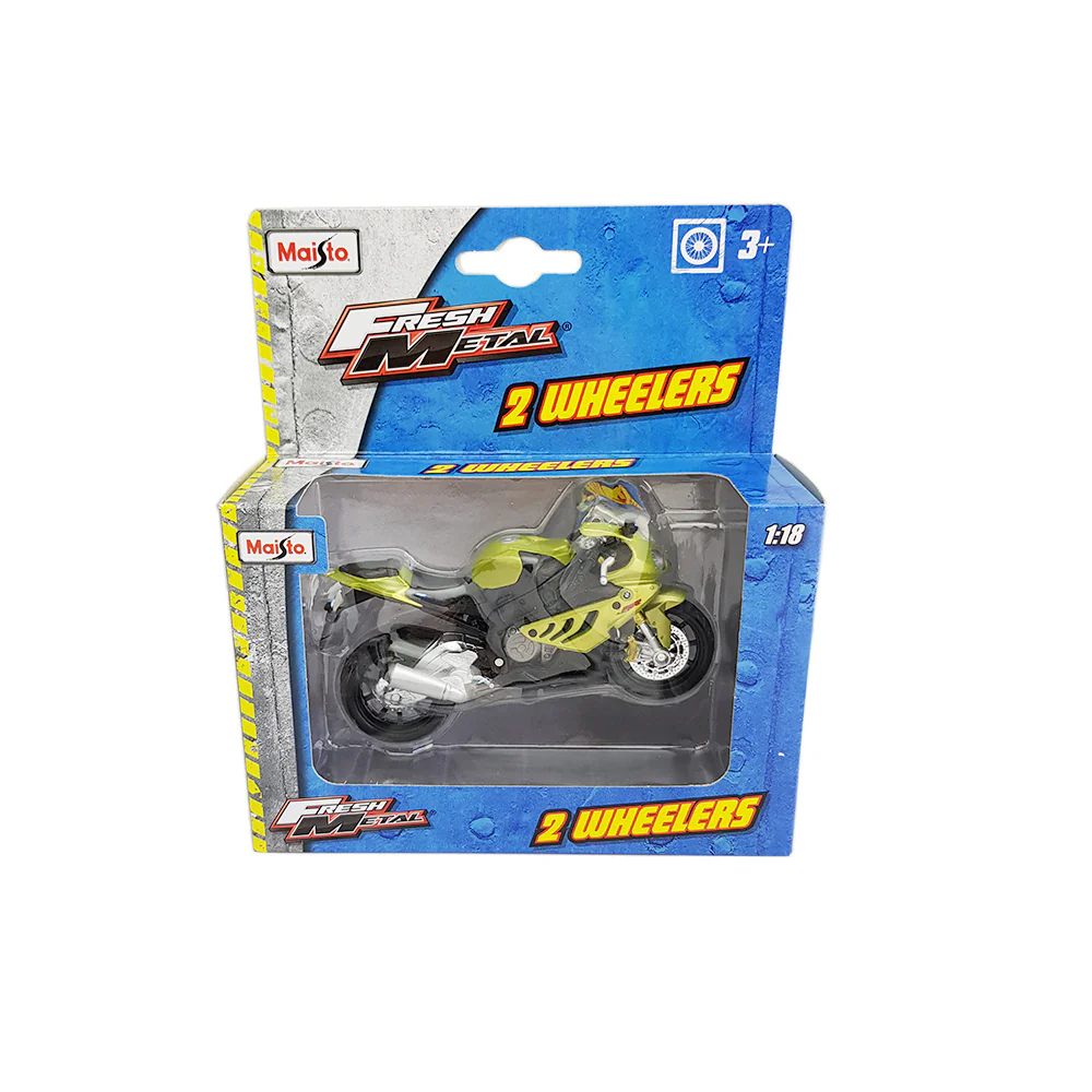Maisto 1:18 Scale BMW S 1000 RR Motorbike Diecast Model Bike Yellow - Image 2