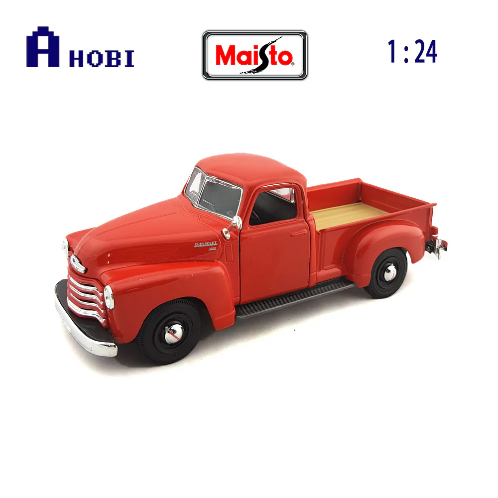 Maisto Licensed 1:24 Scale Chevrolet 3100 PickUp 1950 Diecast Model Car (Red) - Image 3