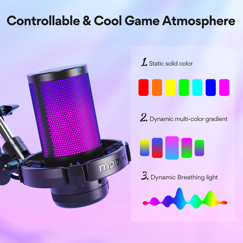 MAONO DGM20S Gamerwave Condenser USB Gaming RGB Microphone - Image 3