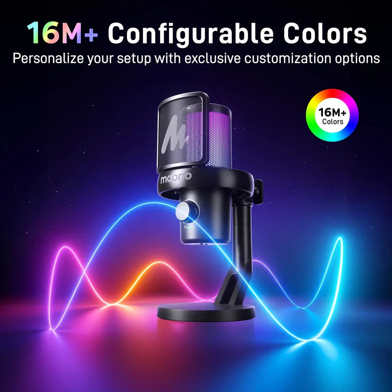 MAONO DM40 Pro USB/Wireless Gaming Desktop Microphone (Black) - Image 9