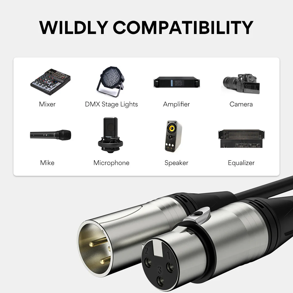MAONO XLR Microphone Cable Premium XLR Patch Cable 180cm/6FT - Image 5