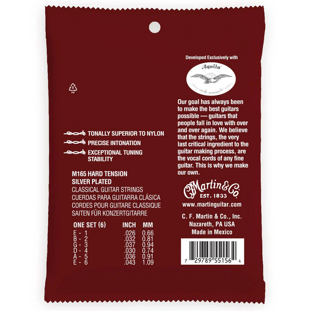Martin Guitar M165 Magnifico Guitar String Silver Plated Hard Tension - Image 2