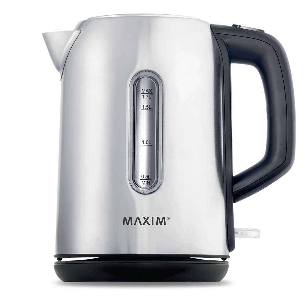 Maxim Kettle Brushed Stainless Cordless 360 Degree Base 1.7L Auto Cut Out - Image 3