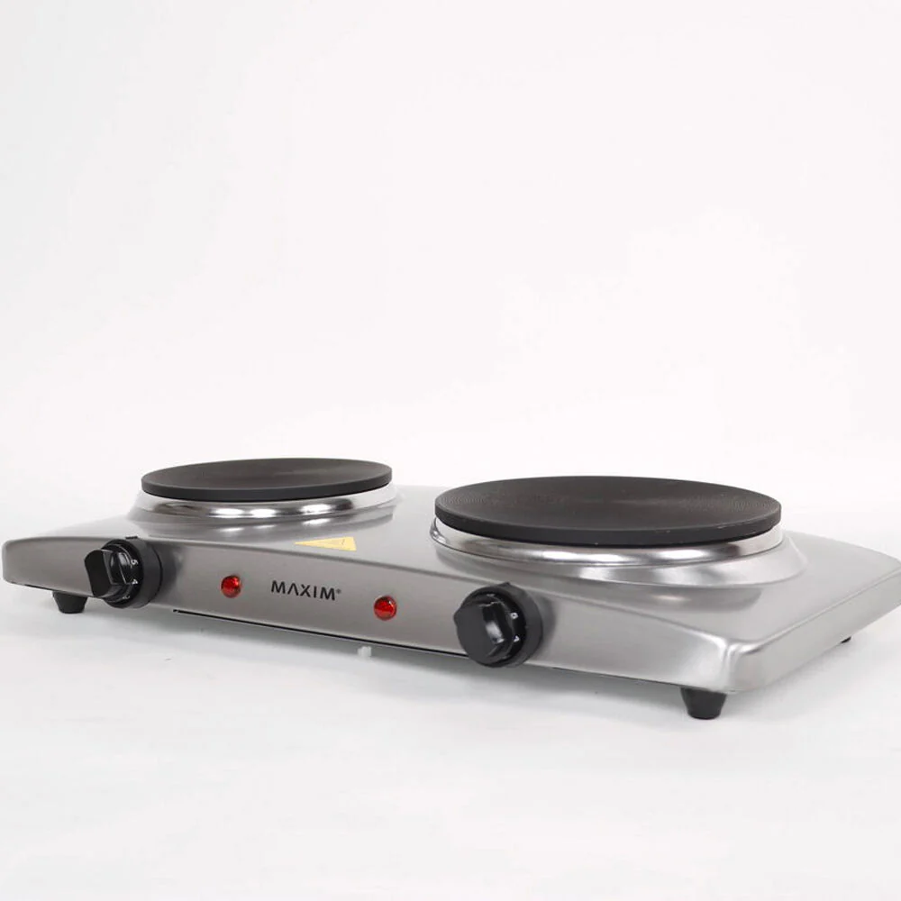 Maxim Kitchenpro 2400w Temperature Controlled Electric Portable Twin Hotplate - Image 3