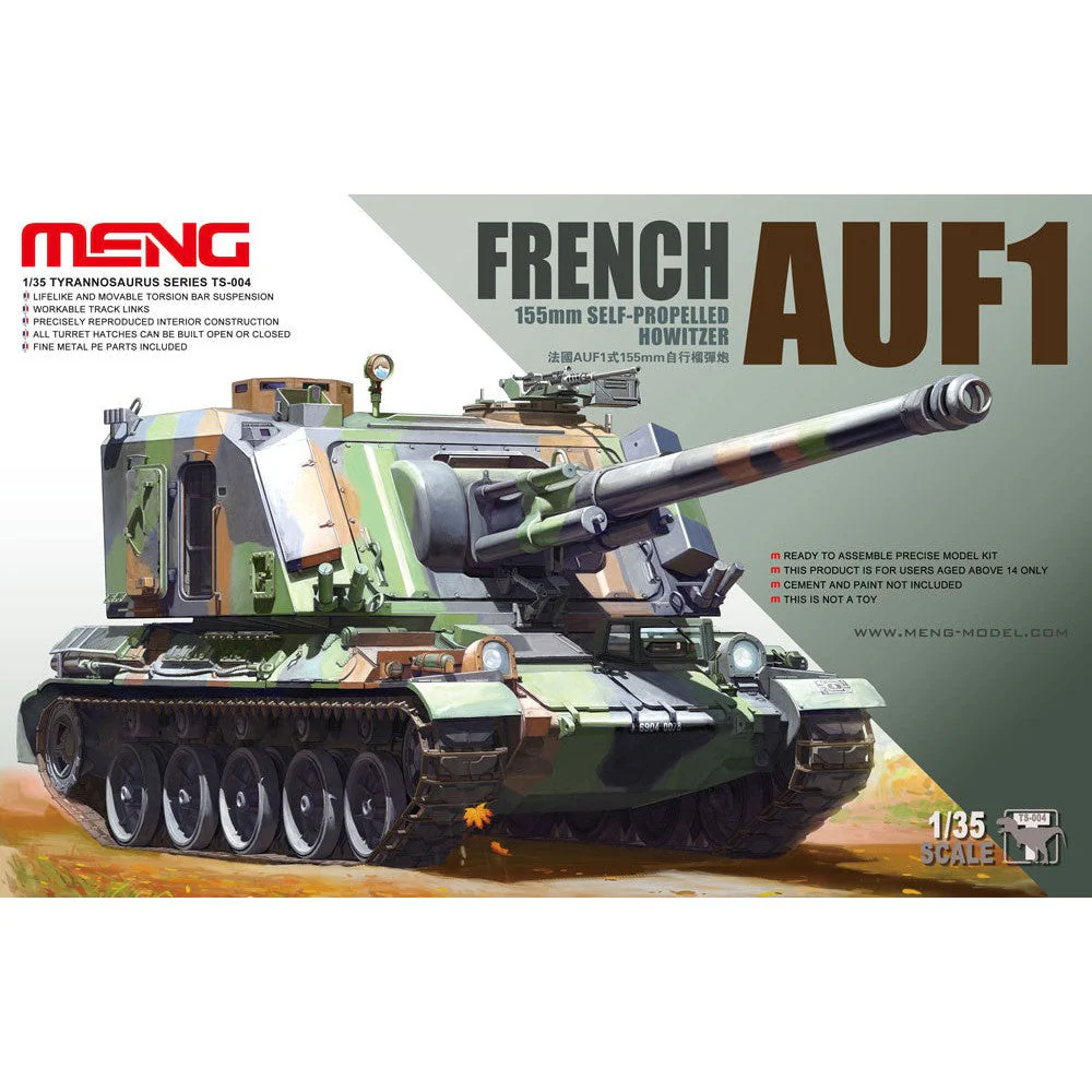 Meng 1/35 French AUF1 155mm Self-Propelled Howitzer - Image 2